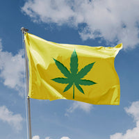 Yellow Weed Flag - Flag Republic