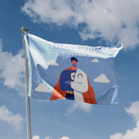 Thank You Doctor Blue Flag - Flag Republic