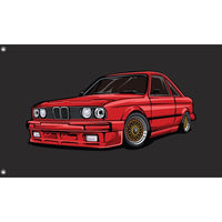 Red Drift Car Flag