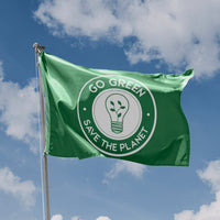 Go Green Save The Planet Flag