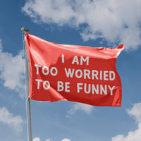 Too Worried To Be Funny Flag