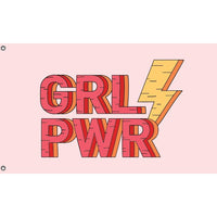 Girl Power Pink Flag