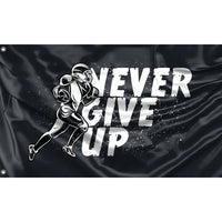 Never Give Up Astronaut Flag - Flag Republic