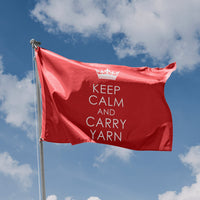 Keep Calm And Carry Yarn Flag - Flag Republic