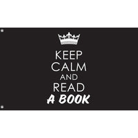 Keep Calm And Read A Book Flag