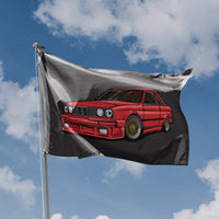Red Drift Car Flag