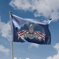 God Bless America Eagle Flag