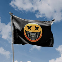 Skull Grin Emoticon Flag - Flag Republic