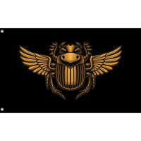 An Egyptian Scarab With Wings Flag - Flag Republic
