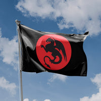 Dragon Silhouette Flag