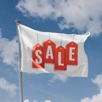 Sale Sign On White Flag - Flag Republic