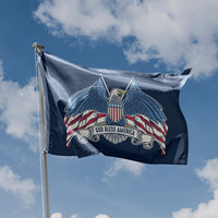 God Bless America Eagle Flag