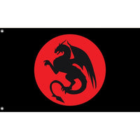 Dragon Silhouette Flag