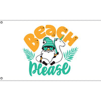 Beach Please Penguin Flag