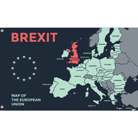 Map Of European Union Brexit Flag