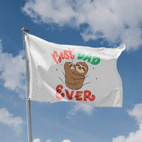 Best Dad Ever Sloth Flag