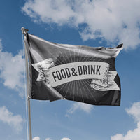 Food And Drink Ribbon Flag