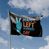 Happy Left Handers Day Flag
