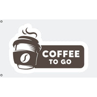 Coffee To Go Sign Flag - Flag Republic