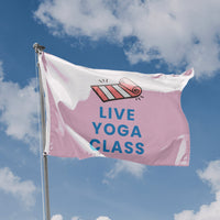Live Yoga Class Flag