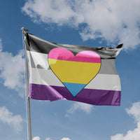 Asexual Panromantic Heart Flag - Flag Republic