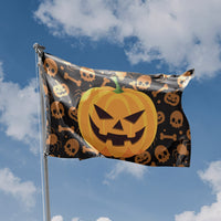 Crazy Pumpkin Black Flag