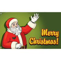 Pop Art Merry Christmas Flag