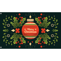 Merry Christmas Illustration Flag