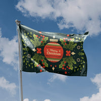 Merry Christmas Illustration Flag