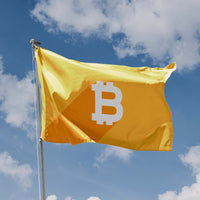Modern Yellow Bitcoin Crypto Flag - Flag Republic