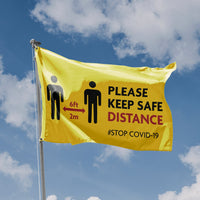 Please Keep Distance Flag - Flag Republic