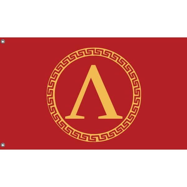 Ancient Style Red Sparta Flag