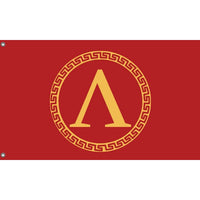Ancient Style Red Sparta Flag