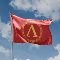 Ancient Style Red Sparta Flag