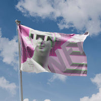 Crypto Statue with Glasses Flag II - Flag Republic