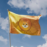 Yellow Shiba Inu Crypto Flag