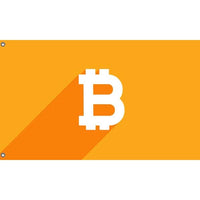Modern Yellow Bitcoin Crypto Flag - Flag Republic