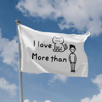 I Love Cats More Than People Flag - Flag Republic