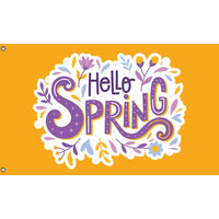 Hello Spring Flag