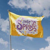 Hello Spring Flag