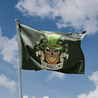 St Patrics Day Skull Flag