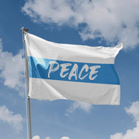 Russian Anti War Protest & Peace Flag With Peace Sign