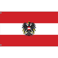 Flag of Austria with Crest - Flag Republic