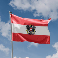 Flag of Austria with Crest - Flag Republic