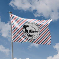 Barbers With Logo Flag