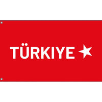 Turkiye Flag with Country Name