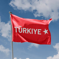 Turkiye Flag with Country Name