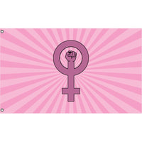 Pink Feminist Flag