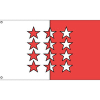 Flag of Canton of Valais - Flag Republic