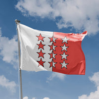 Flag of Canton of Valais - Flag Republic